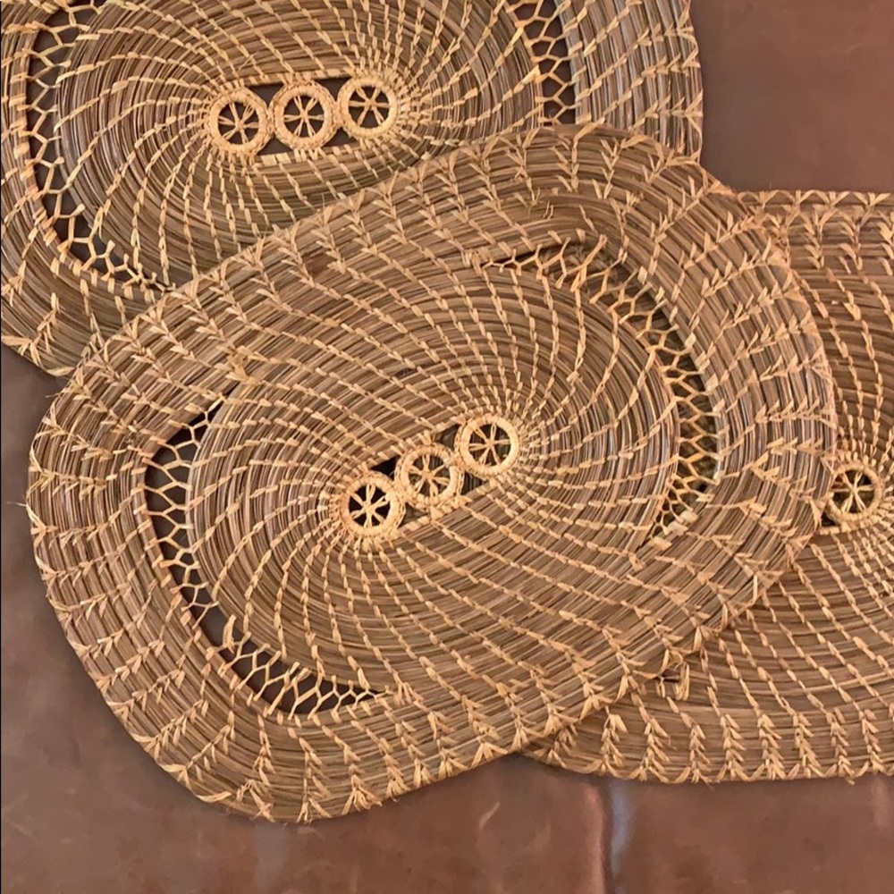 Vintage Boho Wicker Placemats (4)